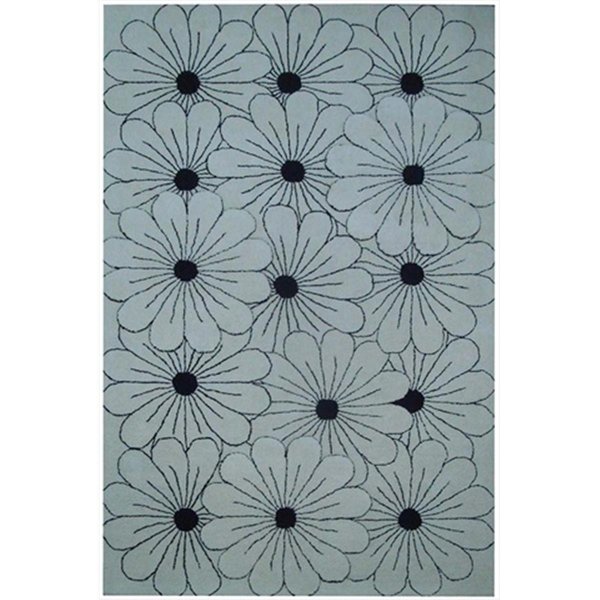 Safavieh 5 x 8 ft. Medium Rectangle Contemporary Soho Ivory and Black Hand Tufted Rug SOH768B-5